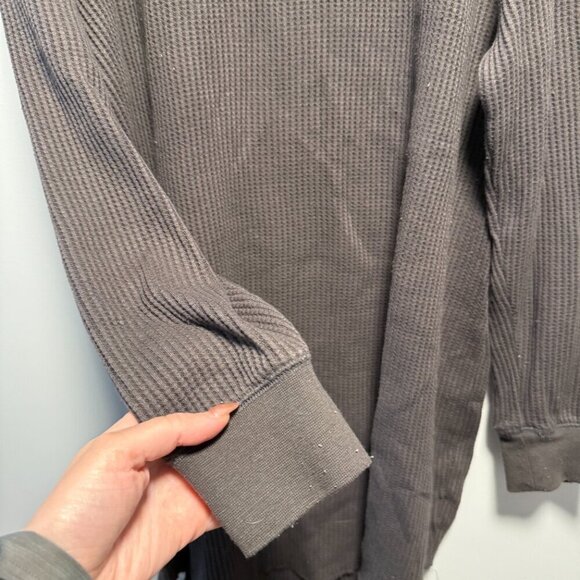 GAP Grey Waffle Tunic Dress Large - Picture 3 of 6